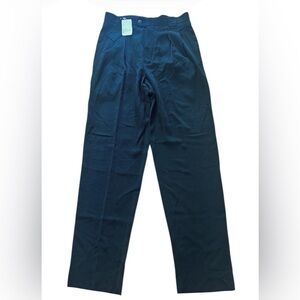 Men's Dress Pants - Navy Pleated Trousers